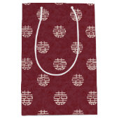 Sac Cadeau Moyen Mariage chinois Motif double Xi (Devant)