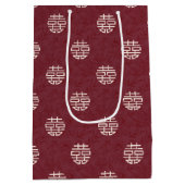 Sac Cadeau Moyen Mariage chinois Motif double Xi (Dos)