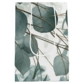 Sac Cadeau Moyen Mariage d'aquarelle moderne sauge vert eucalyptus (Dos)