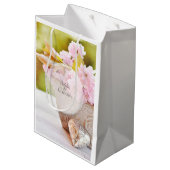 Sac Cadeau Moyen Mariage de fleurs de cerisier-rose (Dos Angle)