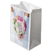 Sac Cadeau Moyen Mariage du bouquet de dentelle nuptiale (Dos Angle)