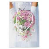 Sac Cadeau Moyen Mariage du bouquet de dentelle nuptiale (Devant)