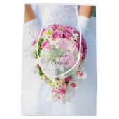 Sac Cadeau Moyen Mariage du bouquet de dentelle nuptiale (Dos)