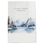 Sac Cadeau Moyen Mariage du paysage de neige hivernale du lac Mount (Dos)