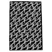 Sac Cadeau Moyen Mariage Félicitations personnalisées en noir et bl (Devant)