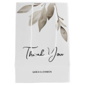 Sac Cadeau Moyen Mariage Feuille d'Eucalyptus botanique (Dos)