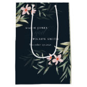 Sac Cadeau Moyen Mariage flou foncé de la marine (Dos)