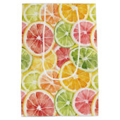 Sac Cadeau Moyen Mariage Fruité Rose Orange Vert Saumon (Dos)