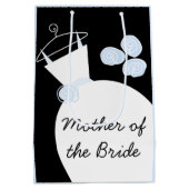 Sac Cadeau Moyen Mariage Gown Bleu Mère de Mariée noir pastel med (Dos)