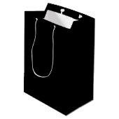 Sac Cadeau Moyen Mariage Noir Accueil Verdure Favoriser (Dos Angle)