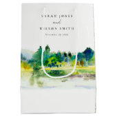 Sac Cadeau Moyen Mariage paysager Chic Campagne Mountain River (Dos)