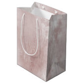 Sac Cadeau Moyen Mariage rose pâle chic Dusty Rose (Dos Angle)