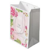 Sac Cadeau Moyen Mariage rose Summerflowers (Dos Angle)