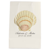 Sac Cadeau Moyen Mariage simple coquille vintage (Dos)