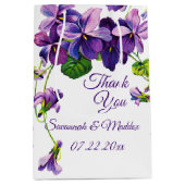 Sac Cadeau Moyen Mariage unique en bois Arbor Beach Flowers (Devant)