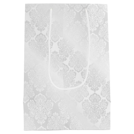 Sac Cadeau Moyen Mariée et fille sur Satin Damask (Dos)