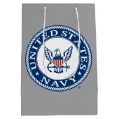 Sac Cadeau Moyen Marine américaine | Navy Alt Emblem (Dos)