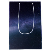 Sac Cadeau Moyen Marine Blue Galaxy Starry Night Stars Moderne (Dos)