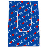 Sac Cadeau Moyen Marine Blue LOVE (Dos)