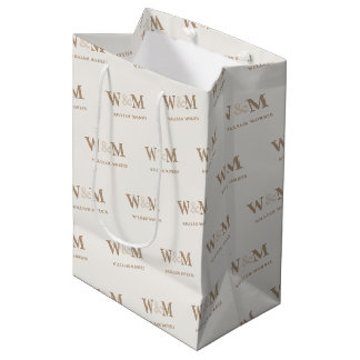 Sac Cadeau Moyen Marque de logo marron chameau Terre Chaude Entrepr