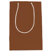 Sac Cadeau Moyen Marron Ocre Uni (Devant)