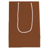 Sac Cadeau Moyen Marron Ocre Uni (Dos)
