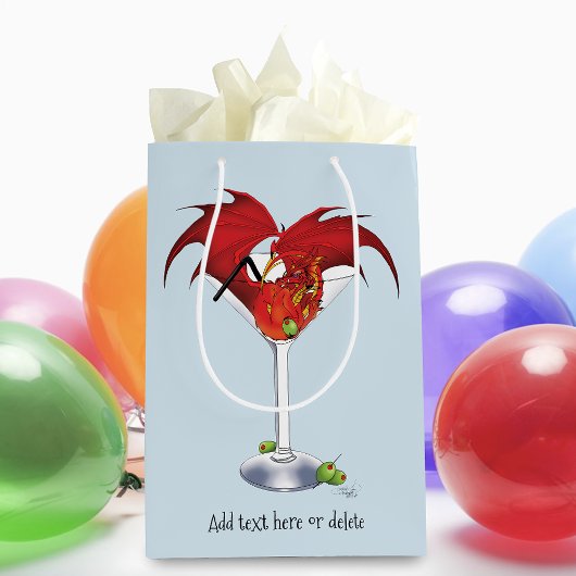 Sac Cadeau Moyen Martini Imaginaire Red Dragon
