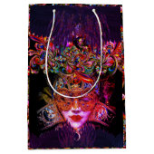 Sac Cadeau Moyen Masquerade Ball Beauté masque bijou ton gothique (Devant)