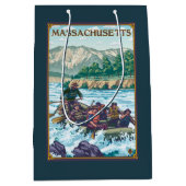 Sac Cadeau Moyen MassachusettsRiver transportant la scène par (Devant)