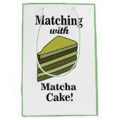 Sac Cadeau Moyen Matcha Green Cake Amusant Anniversaire (Devant)