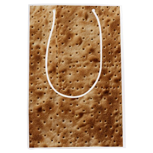 Sac Cadeau Moyen Matzah fraîchement cuit texture macro Photographie (Devant)