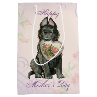 Sac Cadeau Moyen Médecine belge du coeur du chien de berger