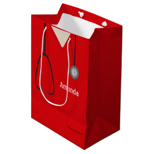 Sac Cadeau Moyen Médicale Scrubs Red MGB