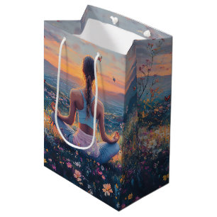 Sac Cadeau Moyen Méditation sereine au lever du soleil (4)