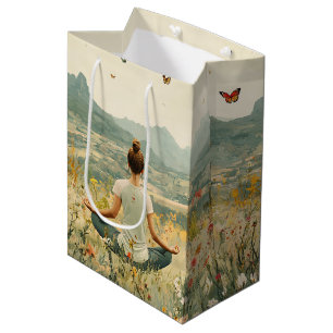 Sac Cadeau Moyen Méditation sereine au lever du soleil (6)