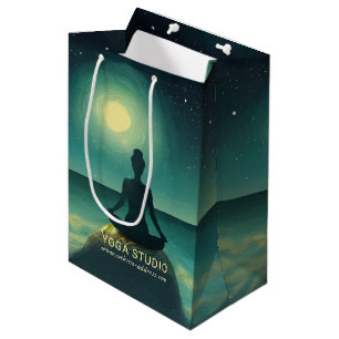 Sac Cadeau Moyen Méditation Yoga Poche sur Pleine lune Rock Stars N