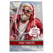 Sac Cadeau Moyen Medium Gift Bag Custom Santa Claus Celebration (Devant)