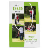 Sac Cadeau Moyen Meilleur papa Ever quatre photos chaux Fête des pè (Devant)