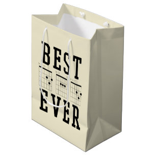 Sac Cadeau Moyen Meilleur papa jamais des accords de guitare Cade