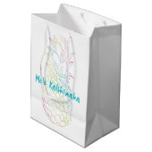 Sac Cadeau Moyen Mele Kalikimaka Ananas de Noël Tropical (Dos Angle)