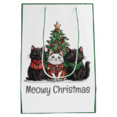 Sac Cadeau Moyen Meowy Christmas Cats Holiday Tree (Dos)