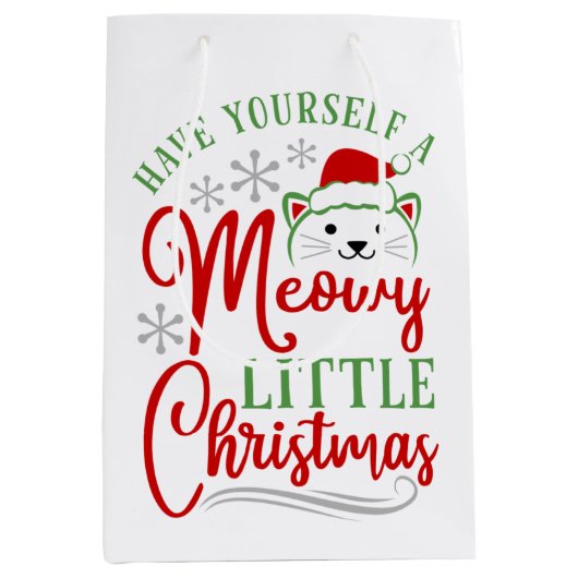 Sac Cadeau Moyen Meowy Little Christmas (Devant)
