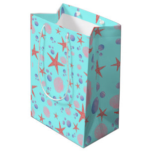 Sac Cadeau Moyen Mer Cute Coquille étoile de mer Côte Été Plage Océ