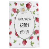 Sac Cadeau Moyen Merci Berry Beaucoup de fraise (Devant)