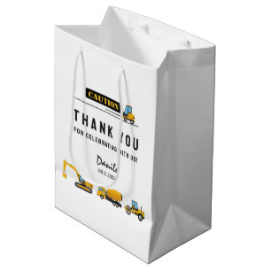 Sac Cadeau Moyen Merci de Camion de Construction Personnalisé Moder