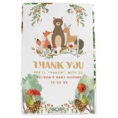 Sac Cadeau Moyen Merci du Baby shower des bois (Devant)