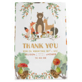 Sac Cadeau Moyen Merci du Baby shower des bois (Dos)