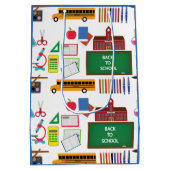 Sac Cadeau Moyen MERCI Enseignant Appréciation École BLUE (Dos)