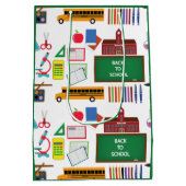 Sac Cadeau Moyen MERCI Enseignant Appréciation School GREEN (Dos)