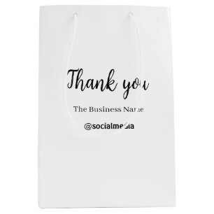 Sac Cadeau Moyen merci nom de l'entreprise sur les médias sociaux d